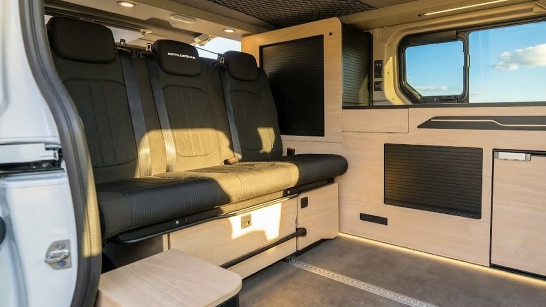 Flex5-Schiebesitzbank für Antilope-Van-Campingbusse