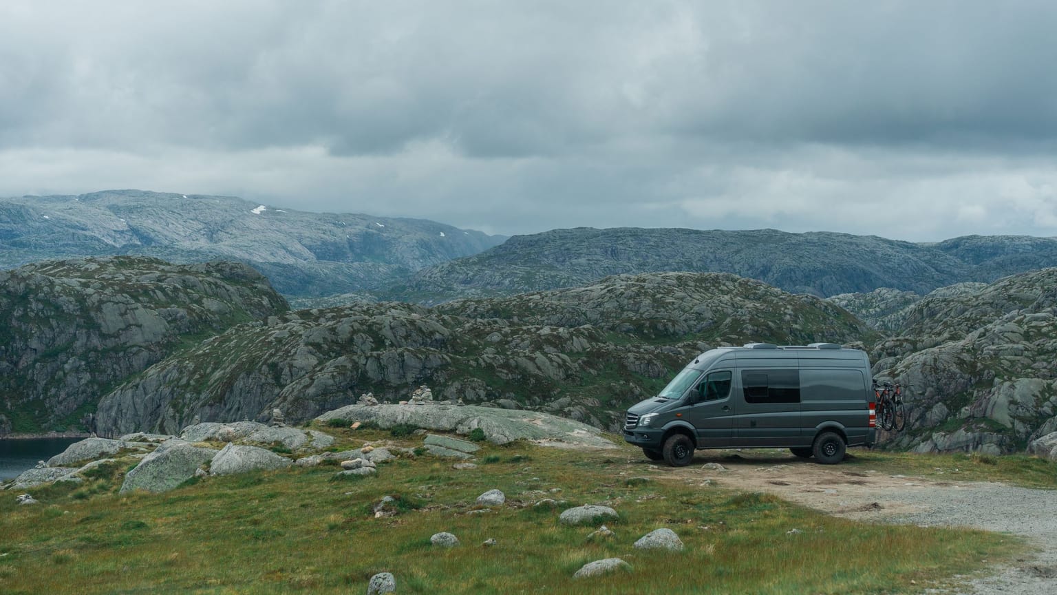 Parkplatz für einen Campingbus