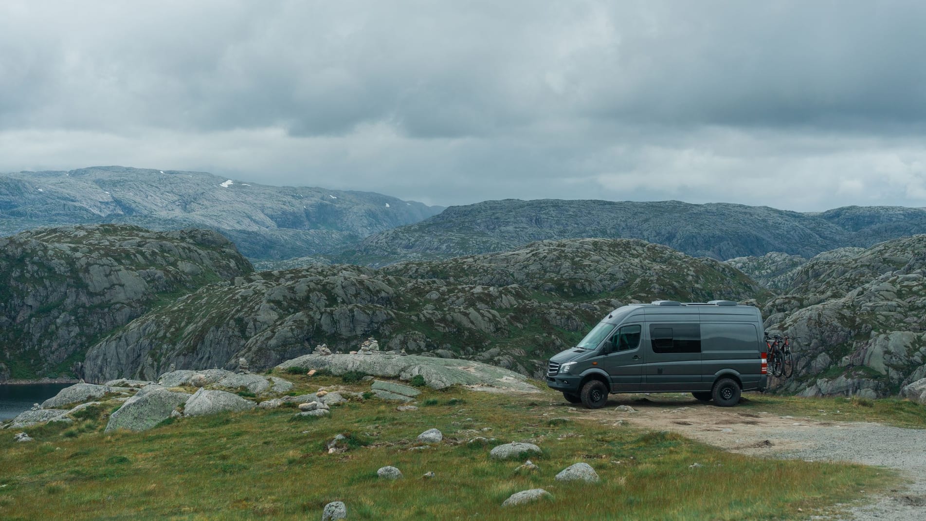 Parkplatz für einen Campingbus